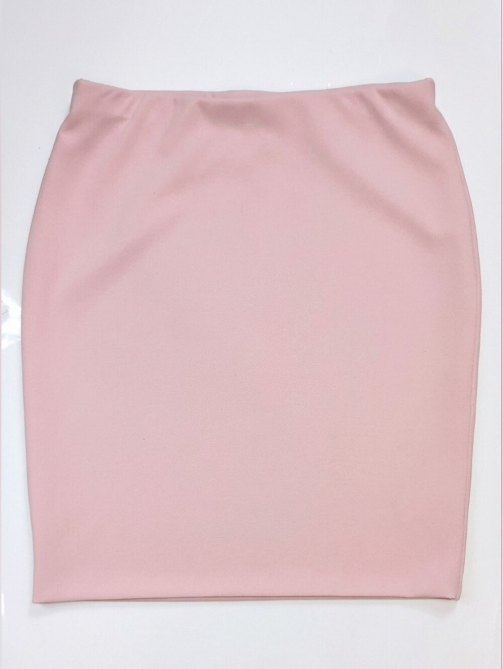 Le Chateau Dusty Rose Pink Pencil Skirt Small Crepe Pull On Made in Canada